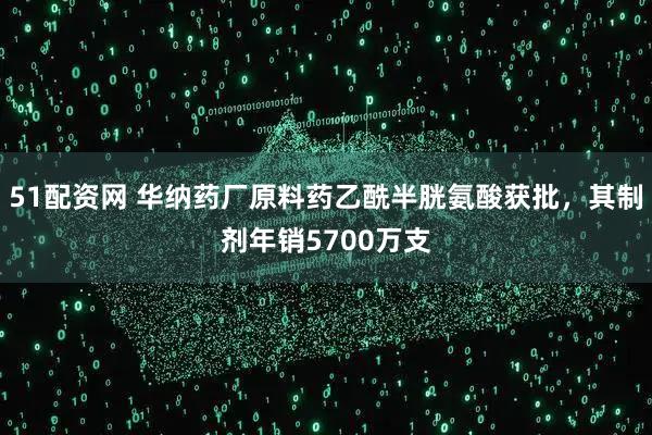 51配资网 华纳药厂原料药乙酰半胱氨酸获批，其制剂年销5700万支