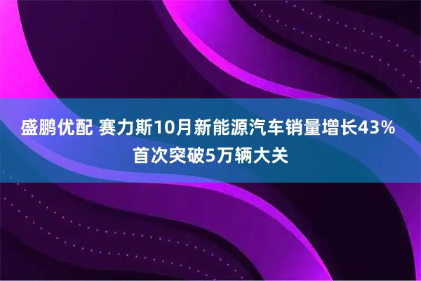 盛鹏优配 赛力斯10月新能源汽车销量增长43% 首次突破5万辆大关